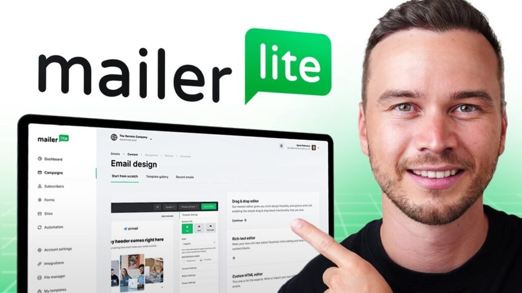 MailerLite Review : Email design, with dashboard